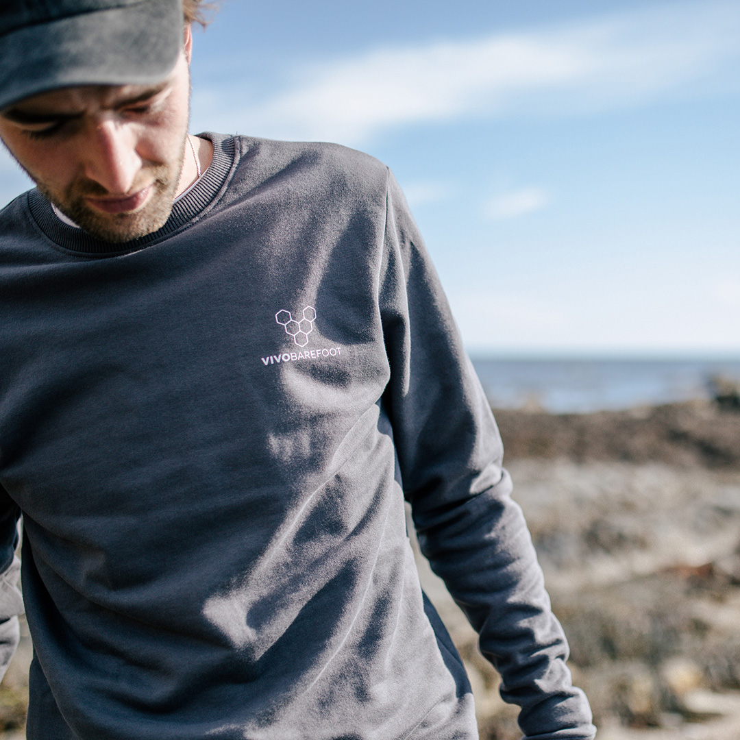 Vivobarefoot Sweatshirt Unisex Graphite 4 Vivobarefoot Sweatshirt Unisex Graphite